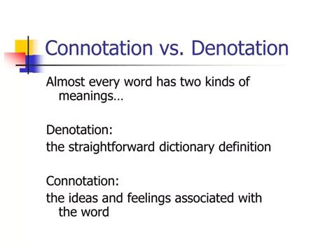 Rezultat imagine pentru Connotation vs Denotation