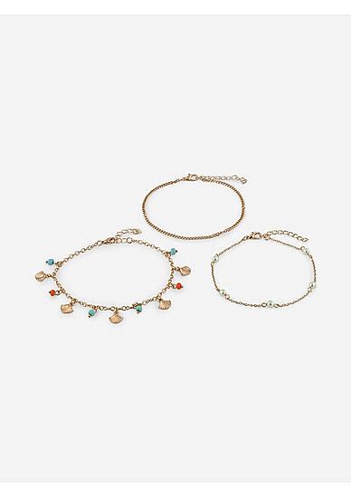 Shop Now: Toniq's Elegant Gold Plated Set anklet Await!