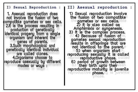 Reproduction in lower and higher plants. Part 1