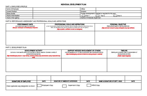 Individual Development Plan Form 的图像结果