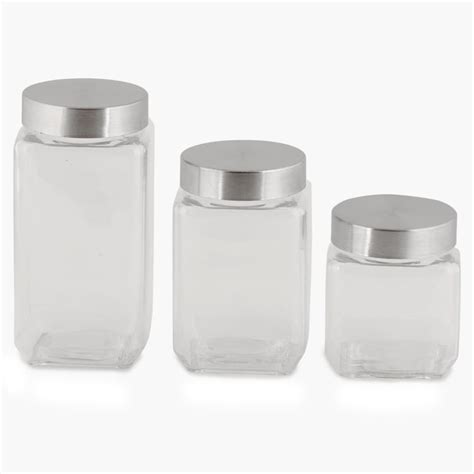 Buy Vienna Glass Canister- Set Of 3 Pc from Home Centre at just INR 550.0