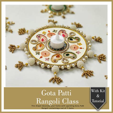 Gota Patti Rangoli Class With Kit – CRAFTERS CORNER