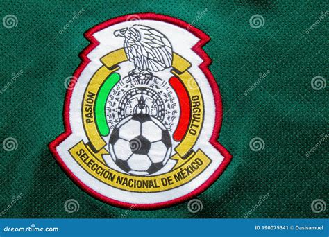 Mexican National Team Football Soccer Logo on a Green Jersey Editorial ...