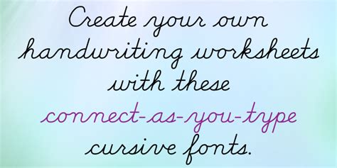 Fonts | Cursive Workshop
