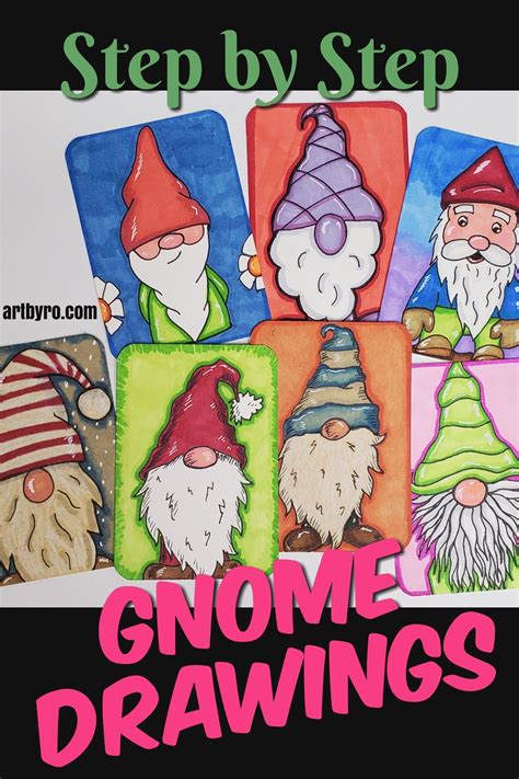 Step by Step How to Draw a Gnome - Easy Drawings for Beginners ...