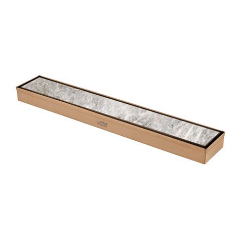 Marble Insert Shower Drain Channel - Antique Copper (24 x 2 Inches ...