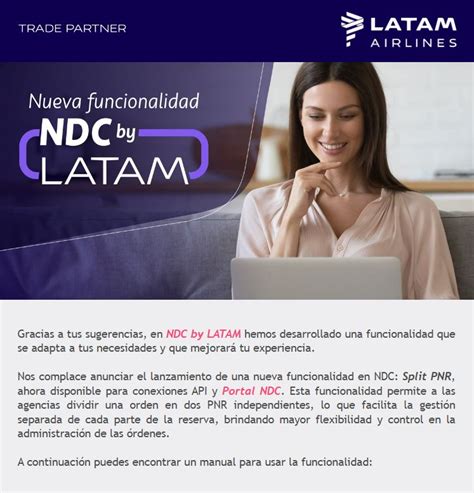 Split PNR: ¡Nueva funcionalidad NDC by LATAM para mejorar tu experiencia!