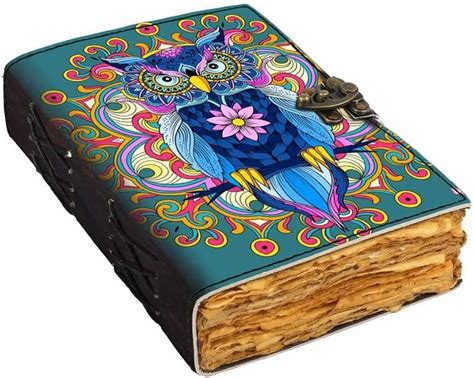 DI-KRAFT Vintage Leather Mandala Owl Printed Journal Diary with Buckle ...