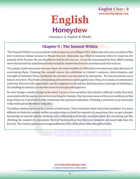 Class 8 Chapter Summaries 的图像结果