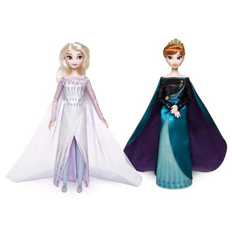 Disney Queen Anna and Snow Queen Elsa Classic Doll Set- Frozen 2- 11 1/ ...
