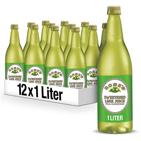 Rose's Sweetened Lime Juice, 1 Liter - 12 Per Case