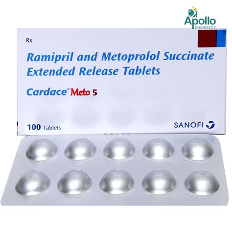 Cardace Meto 5 Tablet 10's Price, Uses, Side Effects, Composition ...