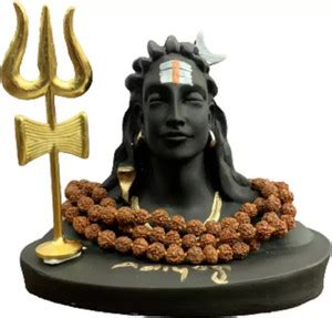 EliteTouch Adiyogi Rudraksha Mala Shiva Statue for Pooja & Gift ...