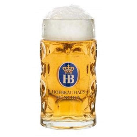 Buy Hofbräuhaus Glass beer mug with original HB logo Munich glass jug ...