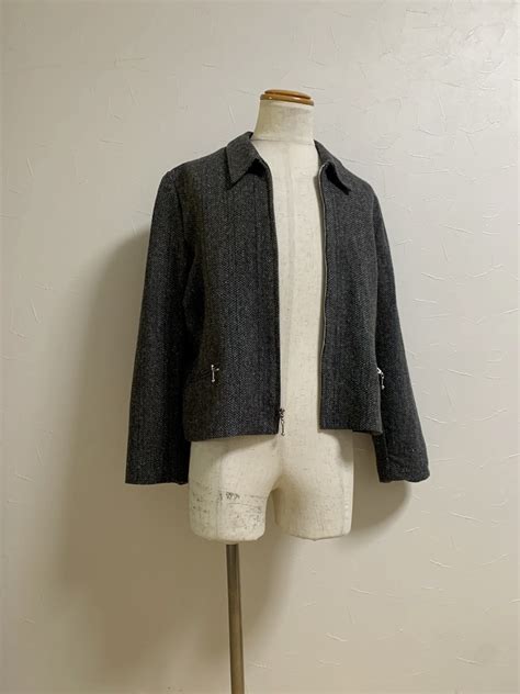 1980's Woven Pattern Tweed Zip-Up Short Jacket | Link