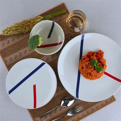 Premium TAMO (White) Ceramic Quarter Plates Set | BlackCarrot