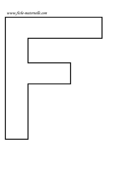 Lettre de l'alphabet à décorer. Lettre F