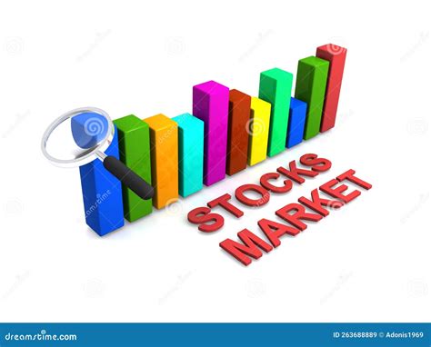 Stock Market with Bar Graph on White Stock Illustration - Illustration ...