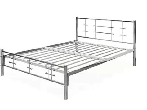 DG DEXAGLOBAL Stainless Steel Metal Bed Frame Without Mattress 5 Year ...
