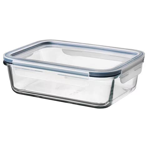 IKEA 365+ Food container with lid, rectangular glass/plastic | Food ...