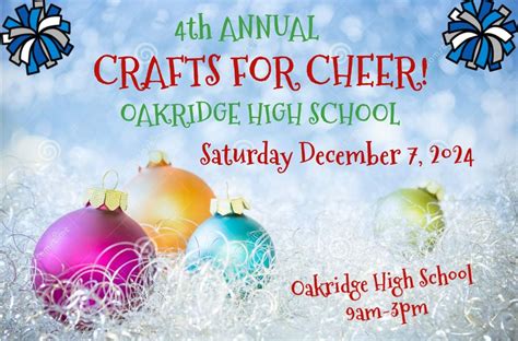 4th ANNUAL CRAFTS FOR CHEER CRAFT SHOW, Oakridge High School, Muskegon ...