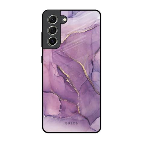 Purple Gold Marble Samsung Galaxy S21 FE 5G Glass Back Cover - Flat 35% ...