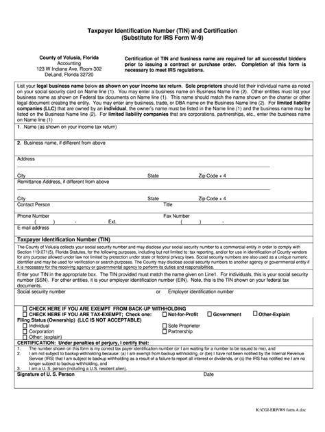 Image result for Free W9 Fillable Form