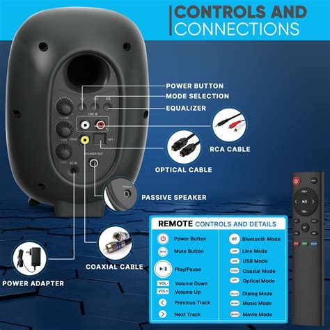 Buy PyleUsa HiFi 60W Powered Bluetooth Bookshelf Monitor Speaker Set ...