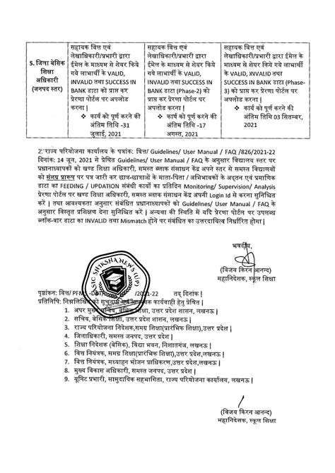 समग्र शिक्षा के अंतर्गत प्रेरणा पोर्टल DBT-Module पर छात्र -छात्राओं के ...
