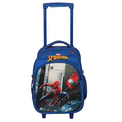 NOVEX Marvel 18 Inch Original Spider Man Kids Backpack Trolley Bag with ...