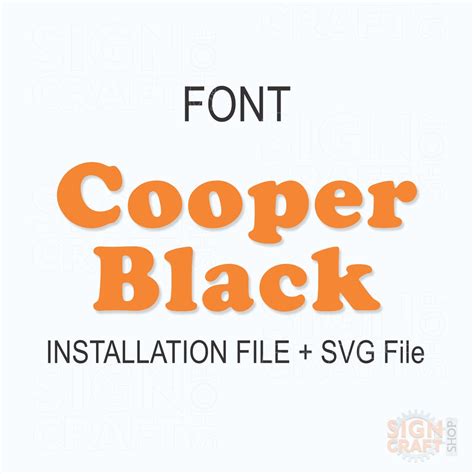 Cooper Black Font | Win/mac Ios Installation, SVG Alphabet (digital ...