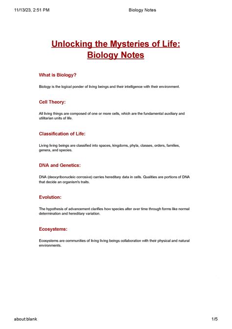 Discovering Life's Mysteries An In-Dependent Journey through Biology ...
