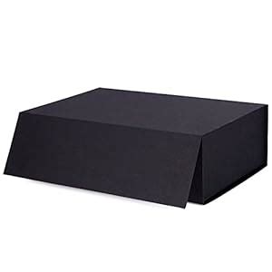 [2 Pack ]Black Large Folding Gift Box, 13 x 9.6 x 4 inches, Magnetic ...
