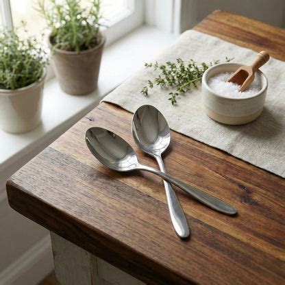 Silver Spoon Set of 6 - Stainless Steel | Black Carrot – BlackCarrot