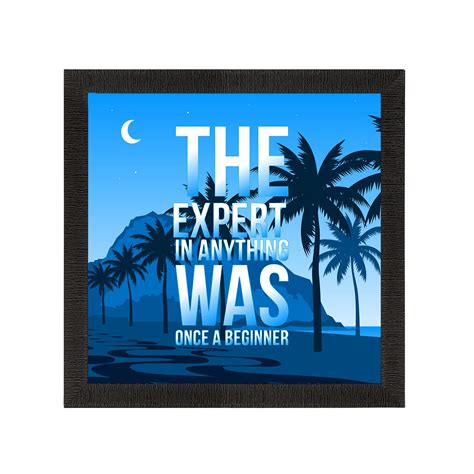 "The Expert in Anything Was Once a Beginner" Motivational Quote Satin ...