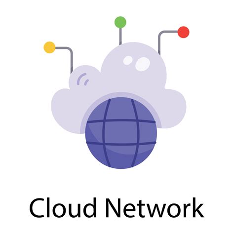 networking solutions discovery cloud services extreme network Vector Art