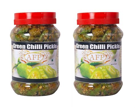 AFP Green Chilli Pickle - 200g + 200g : Amazon.in: Grocery & Gourmet Foods