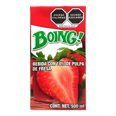 Bebida Boing con 10% de pulpa de fresa 500 ml | Walmart