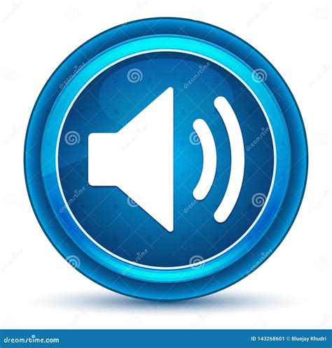 Volume Speaker Icon Eyeball Blue Round Button Stock Illustration - Illustration of round, radio ...