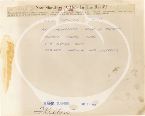 Original photograph of an abandoned drive-in movie theater screen ...