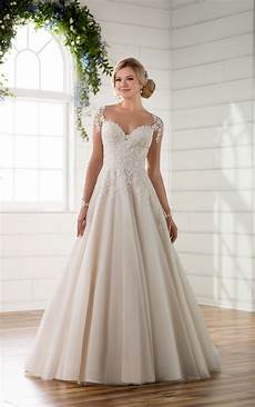 Sleeve Wedding Gowns by Illusion Sleeve Wedding Dress With Keyhole Back Essense Sleeve Wedding Gowns