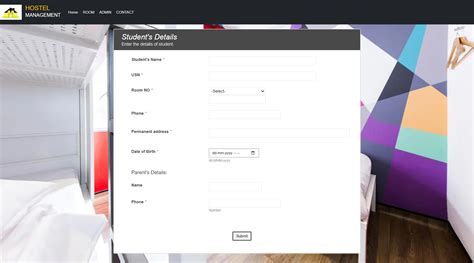 Hostel Management Dashboard Using Bootstrap 的图像结果