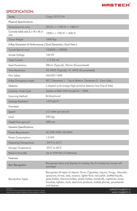 Baggage Scanner and Metal Detector - X Ray Baggage Scanner BAGGY 65 ...