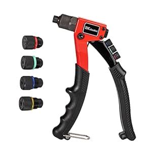 DIY.TK Rivet Gun, Manual Rivet Gun Kit with 4 Manual Interchangeable ...