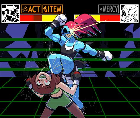 Punchtale ReDo. Chara vs Undying Undyne by Netto-Painter on DeviantArt