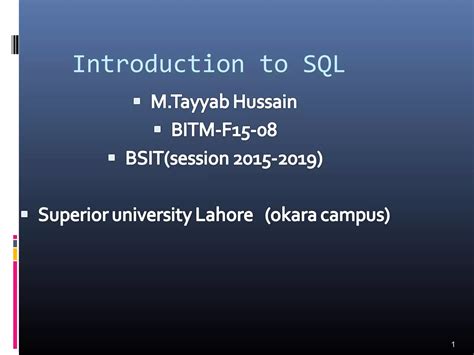 Image result for Basic Introduction to SQL