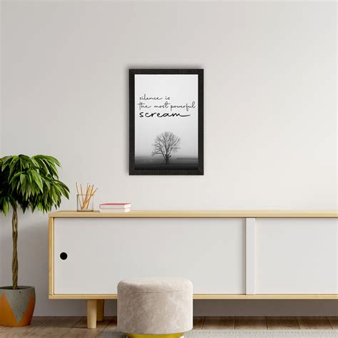 "Silence is the most powerful scream" Motivational Quote Satin Matt ...