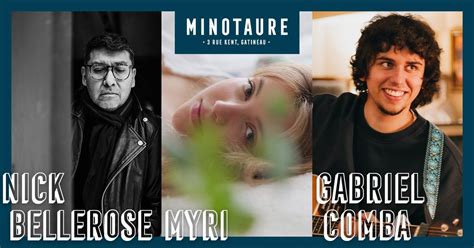 Nick Bellerose, Myri et Gabriel Comba au Minotaure, 3 rue kent ...