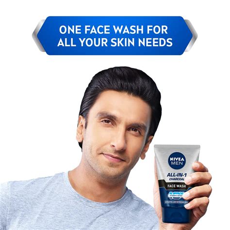 Nivea Men Face Wash, All in 1 Charcoal, to Detoxify & Refresh Skin wit ...