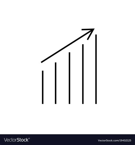 Up chart icon Royalty Free Vector Image - VectorStock